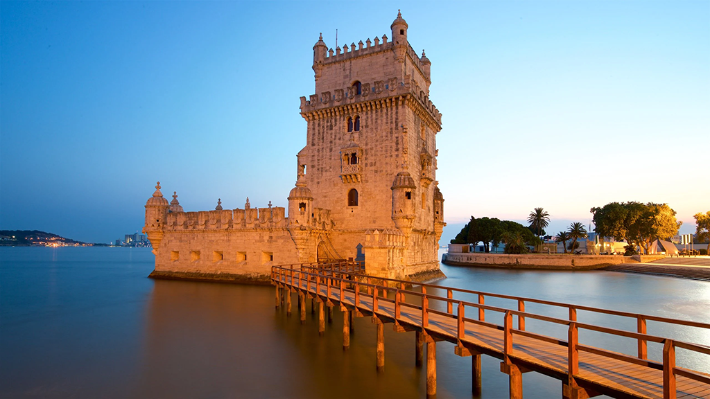 Close-up at entrance of Belem Tower